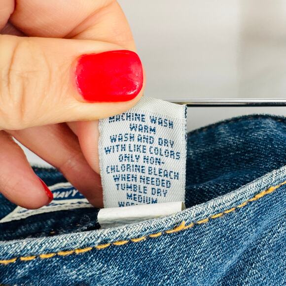 Old Navy Y2K Dark Wash Denim Maxi Skirt High Waist Back Slit Size 16 Low Waist - Picture 6 of 7